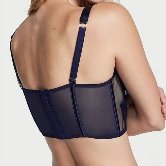 NWT Victoria's Secret Dream Angels Jeweled Unlined Embroidered Satin Corset SZ S - Picture 3 of 9